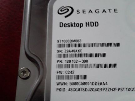 Жесткий диск seagate ST1000DM003 1TB 